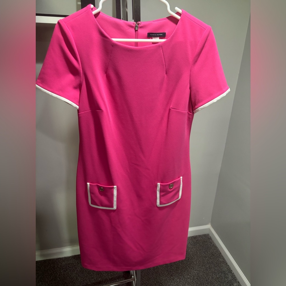 Tommy Hilfiger Pink and White Dress Size 8 NWOT